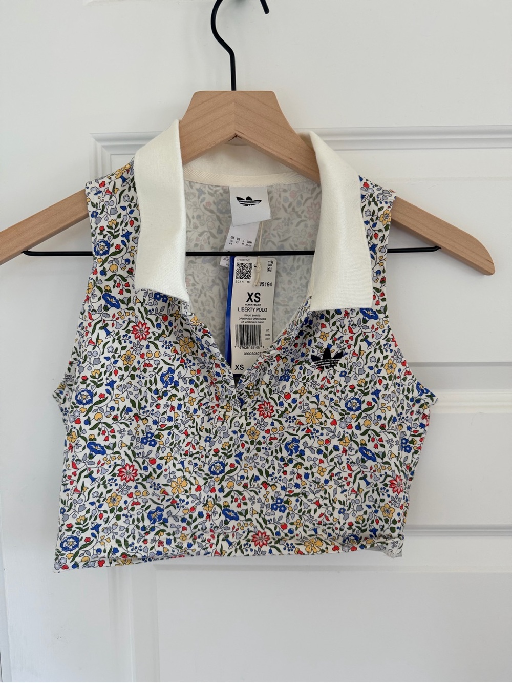 NWT adidas liberty London cropped polo